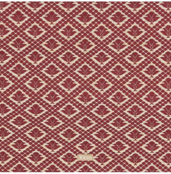 Tissu crin sisal rouge