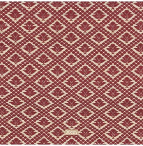 Tissu crin sisal rouge