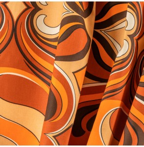 Tissu-viscose-vintage-orange