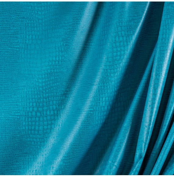 Tissu-suédine-crocodile-bleu-turquoise