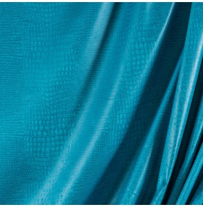 Tissu-suédine-crocodile-bleu-turquoise