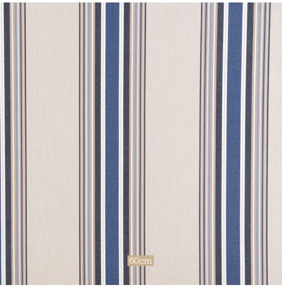 Tissu 320cm outdoor fine rayure bleu