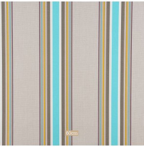 Tissu 320cm outdoor rayure turquoise