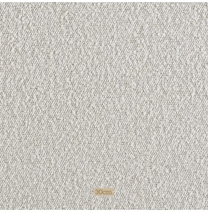 Tissu Brasilia bouclette blanc sur fond beige