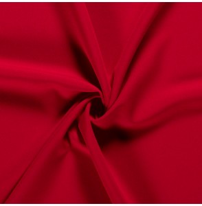 Tissu-polyester-uni-rouge