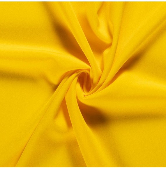 Tissu-polyester-uni-jaune