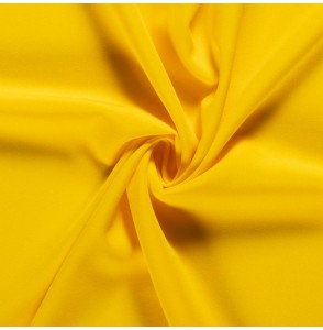 Tissu-polyester-uni-jaune