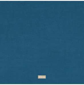 Tissu coton lavé bleu pétrole