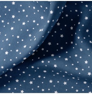 Tissu-coton-indigo-Étoiles