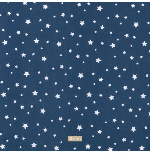 Tissu coton indigo Étoiles