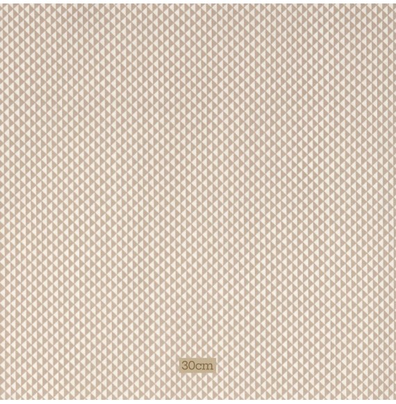 Tissu coton taupe Triangle