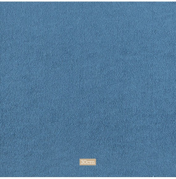 Tissu éponge bamboo bleu dénim