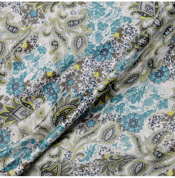 Tissu-viscose-motif-cachemir-turquoise-vert