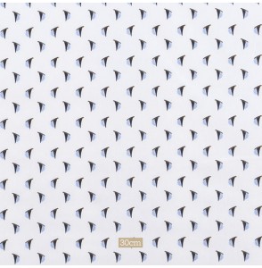 Tissu coton blanc bateaux