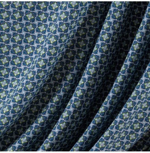 Tissu-viscose-wax-bleu