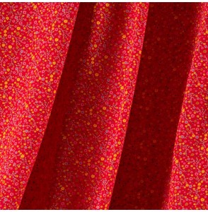 Tissu-viscose-rouge-petites-fleurs