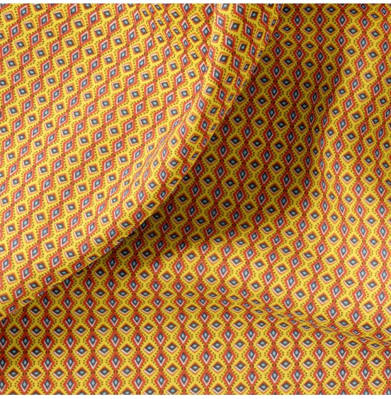 Tissu-coton-jaune-Provençal