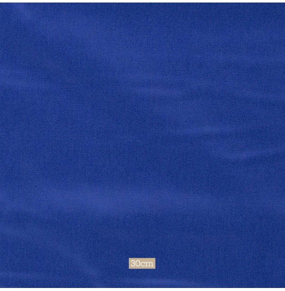 Tissu satin de coton bleu cobalt