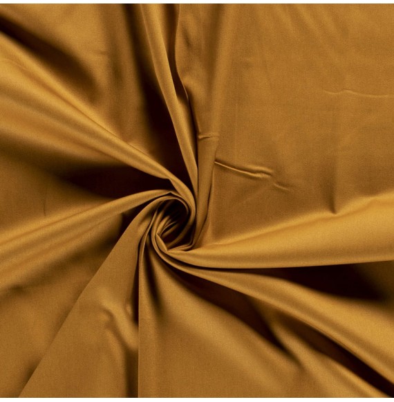 Tissu-satin-de-coton-ocre