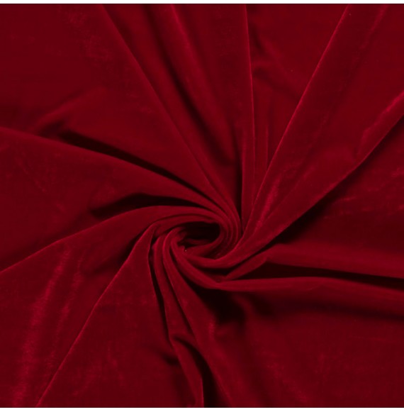 Tissu-velours-extensible-rouge-foncé