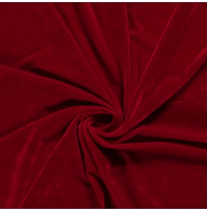 Tissu-velours-extensible-rouge-foncé