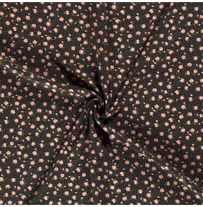 Tissu-viscose-petites-roses-fond-noir