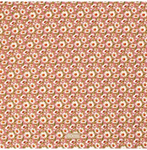 Tissu crèpe viscose vieux rose marguerite