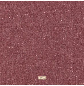 Tissu chiné aspect lin bordeaux