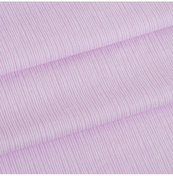 Tissu-coton-mauve-ligné