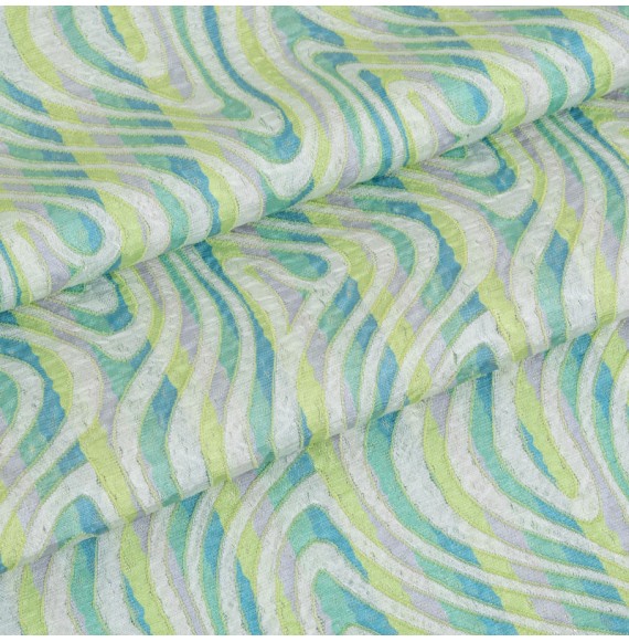 Tissu-jacquard-vintage-vert