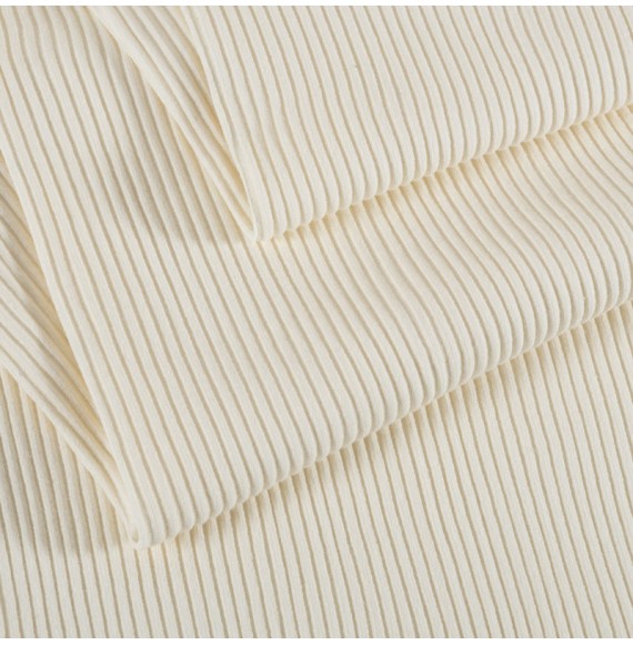 Tissu-bord-côte-tubulaire-épais-blanc-cassé