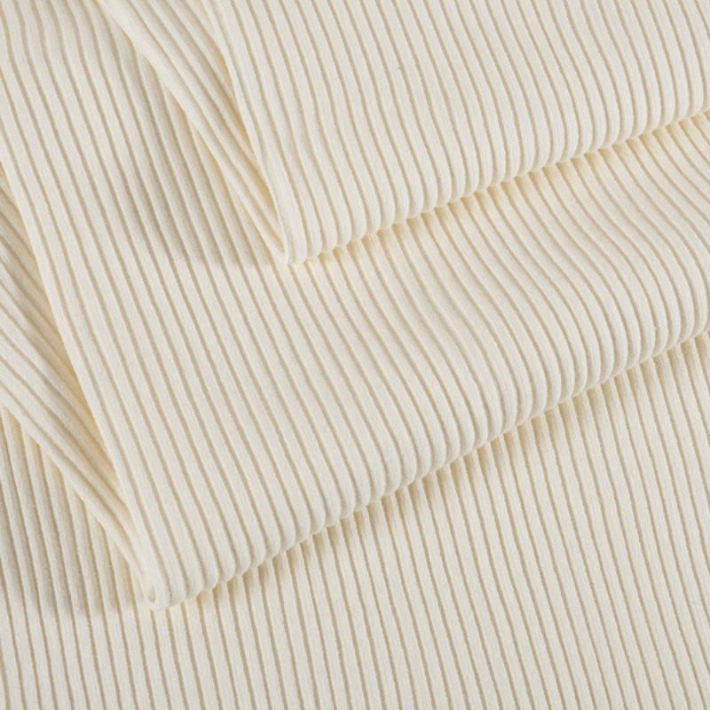 Tissu-bord-côte-tubulaire-épais-blanc-cassé