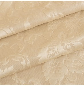 Tissu-damas-fleuri-sable