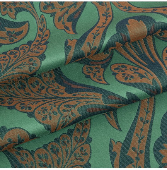 Tissu-jacquard-épais-vert