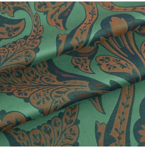 Tissu-jacquard-épais-vert