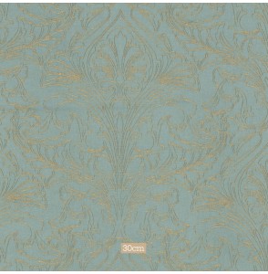 Tissu jacquard coton-lin turquoise