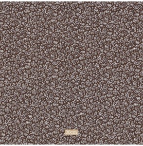 Tissu coton marron motif kashmircachemire