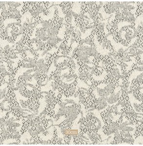 Tissu jacquard laine blanc noir