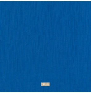 Tissu double gaze Tetra bleu cobalt