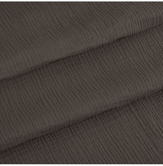 Tissu-double-gaze-Tetra-taupe-foncé