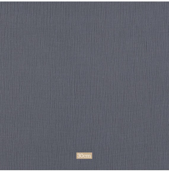 Tissu double gaze Tetra gris