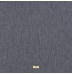 Tissu double gaze Tetra gris