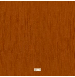 Tissu double gaze Tetra ocre foncé