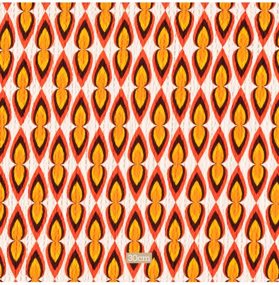 Tissu-viscose-bubble-abstrait-orange