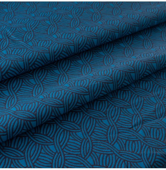 Tissu-non-feu-d’inspiration-art-déco-bleu