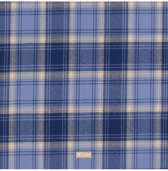 Tissu-twill-de-laine-vierge-tartan-bleu