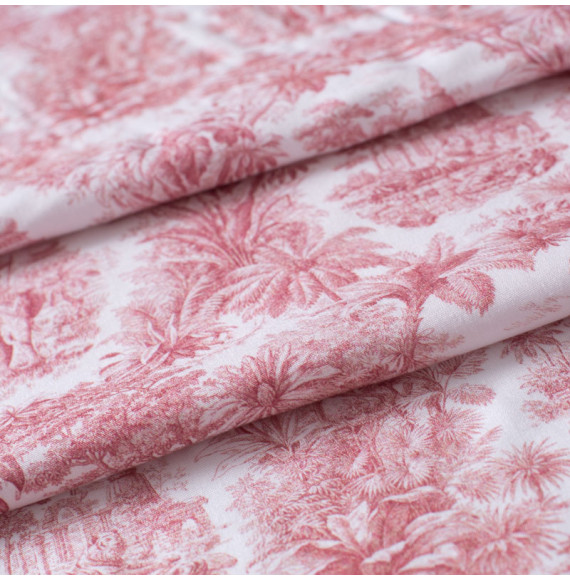 Tissu-viscose-toile-de-jouy-indien-rose