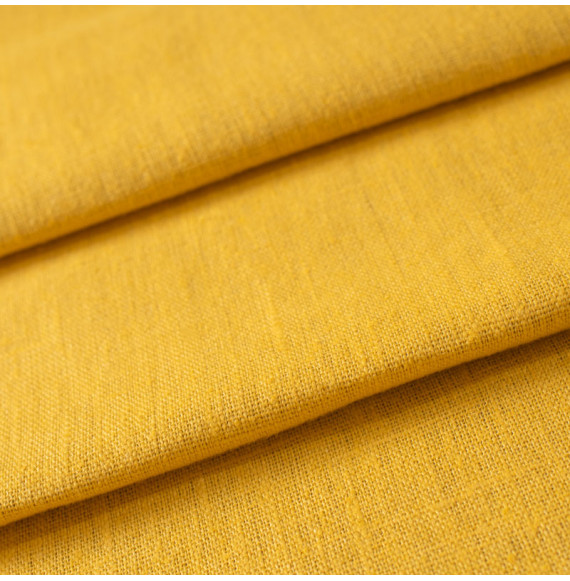 Tissu-lin-lavé-jaune-Washed-Linnen