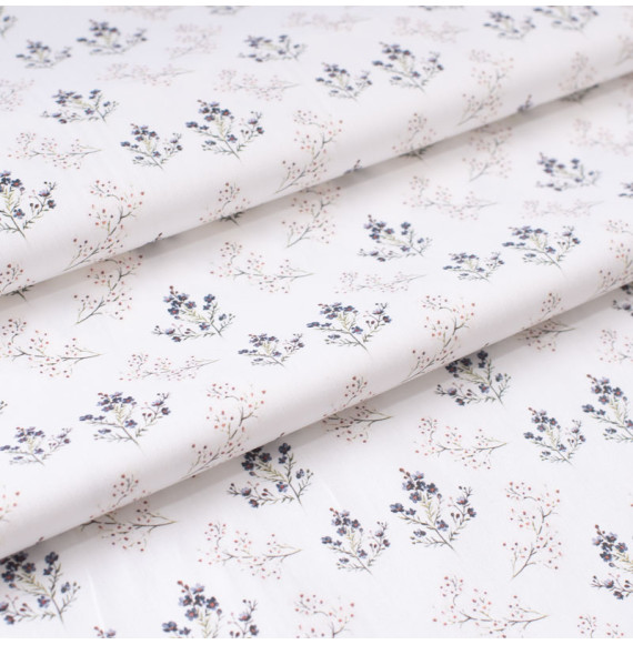 Tissu-300cm-satin-coton-blanc-petite-fleur-gris