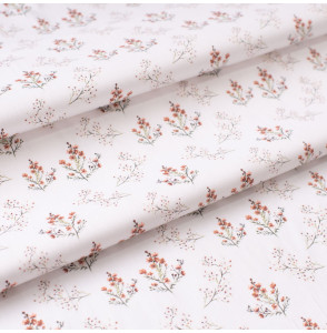 Tissu-300cm-satin-coton-blanc-petite-fleur-brun